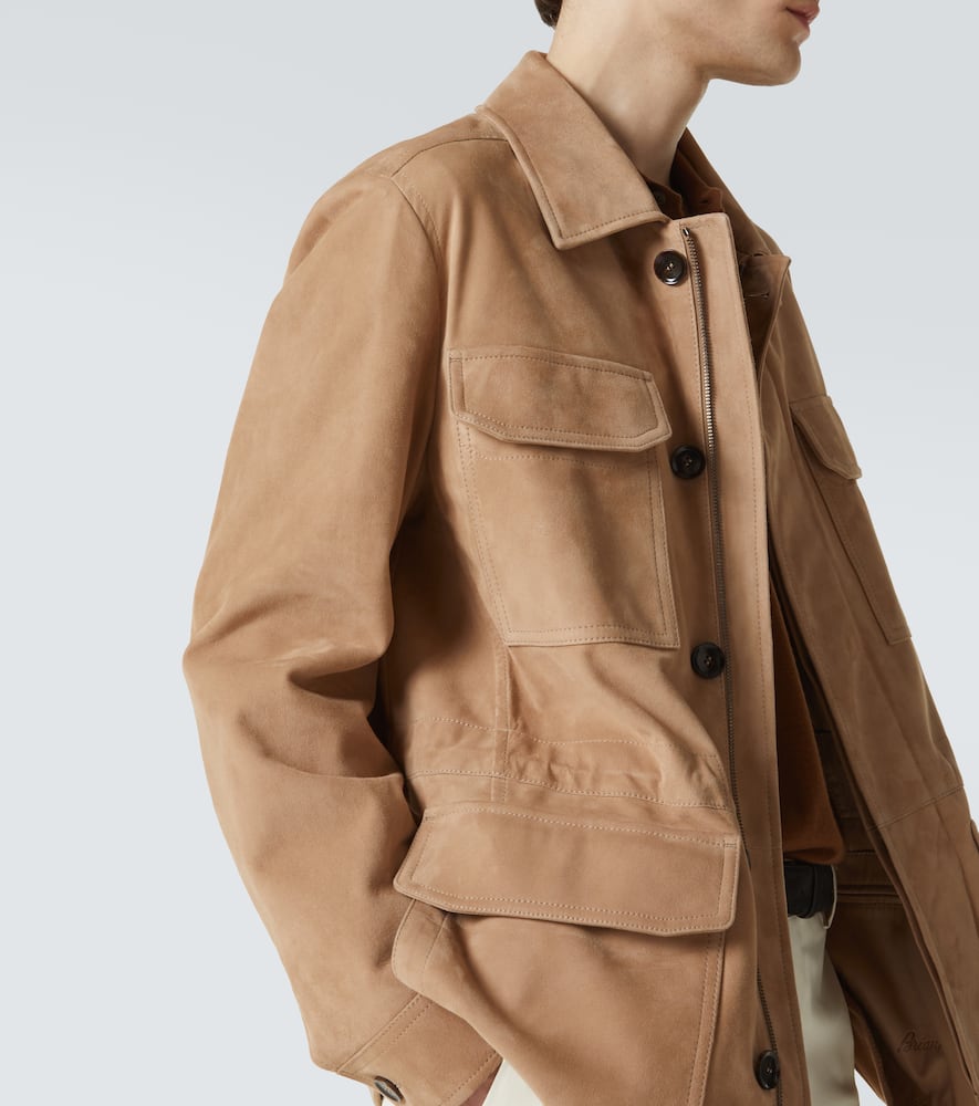 Suede field jacket
