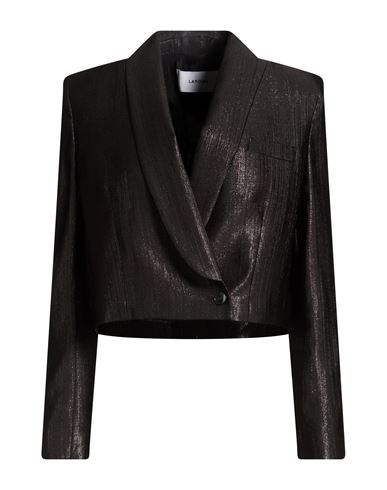 Woman Blazer Black Size 2 Wool, Polyester, Nylon