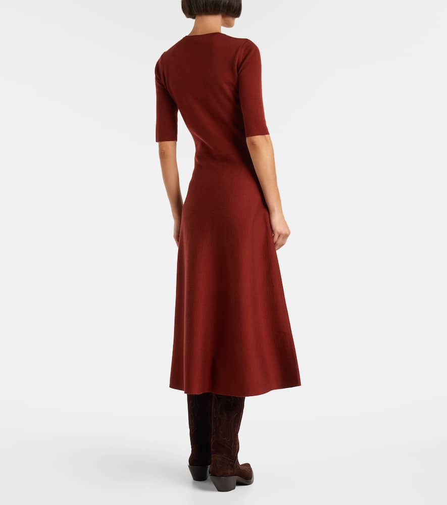 Wool, cashmere, and silk maxi dress