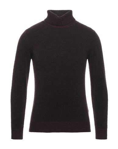Circolo 1901 Man Turtleneck Chocolate brown Size XXL Virgin Wool, Polyamide