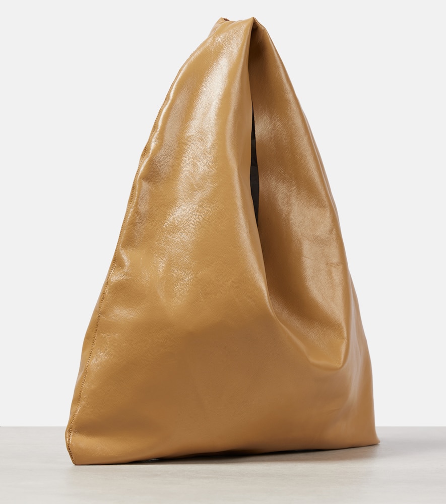 Bindle Small leather tote bag