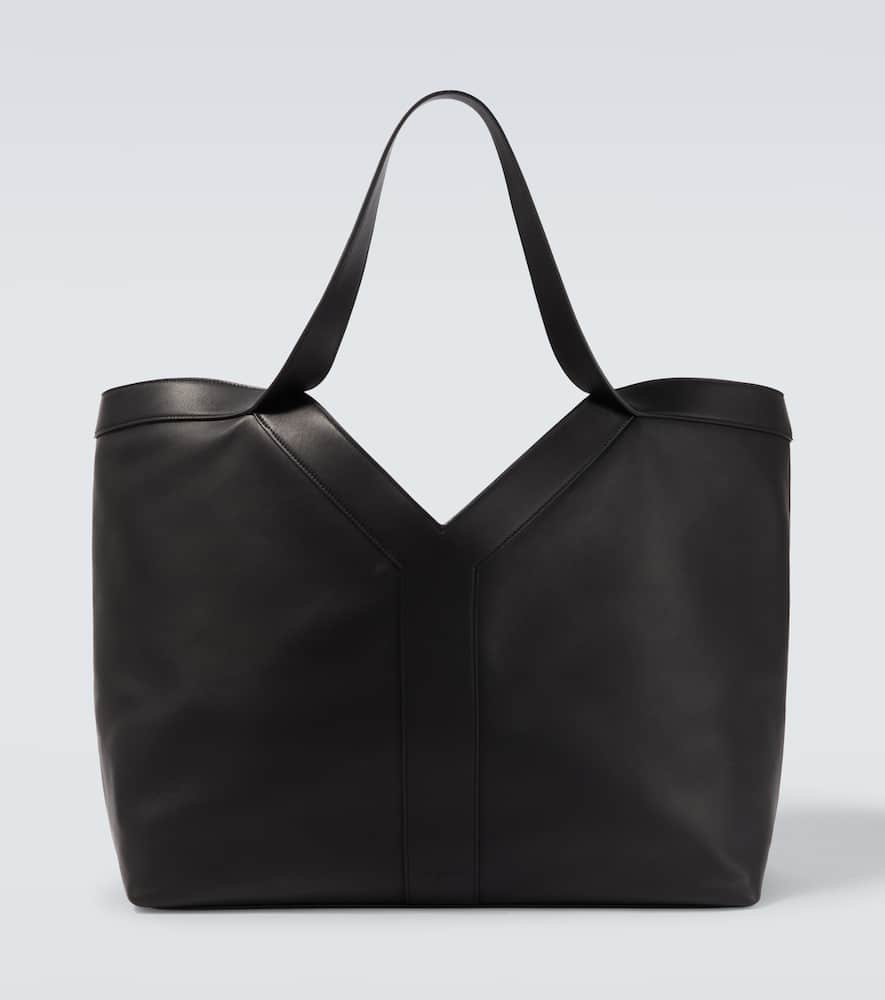 Y Large leather tote bag