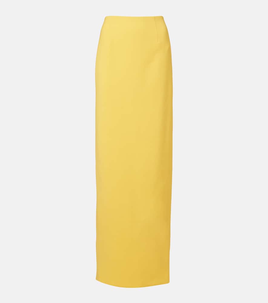 Wool-blend maxi skirt