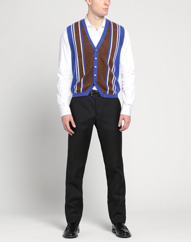 Man Cardigan Blue Size 40 Cotton