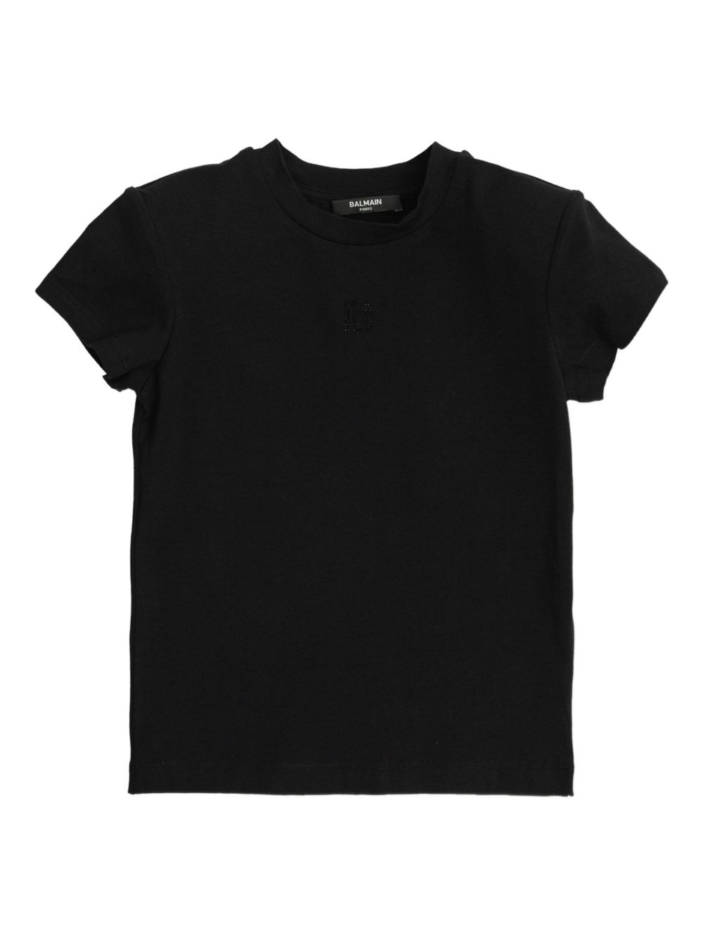 Crystal-embellished short-sleeve top - Black