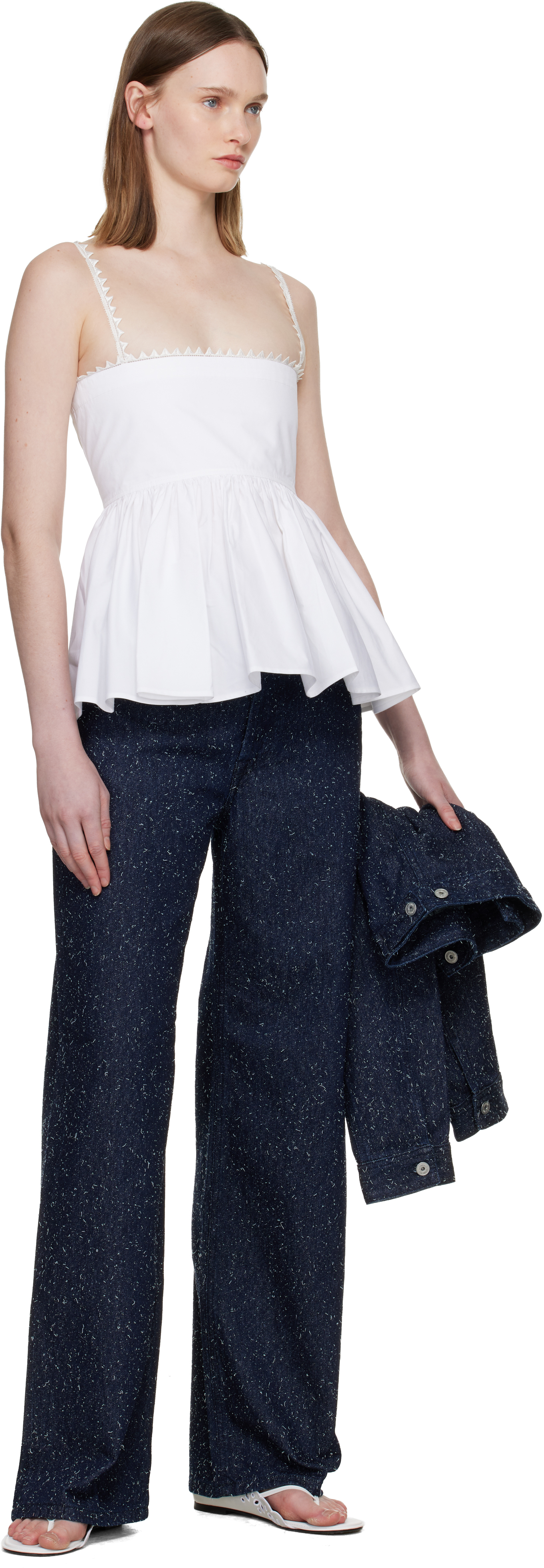 White 'The Traversin' Top