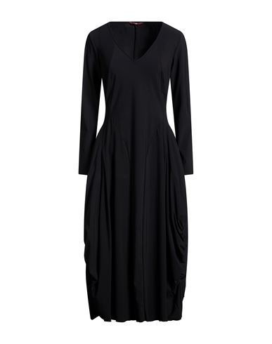 Woman Midi dress Black Size 8 Nylon, Elastane
