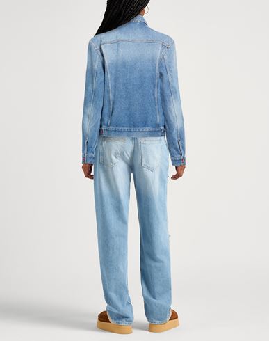 Woman Denim outerwear Blue Size S Cotton