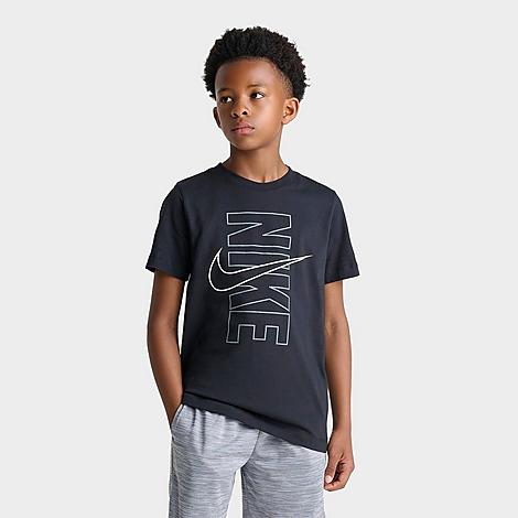 Big Kids Sportswear Block Graphic T-Shirt in Black