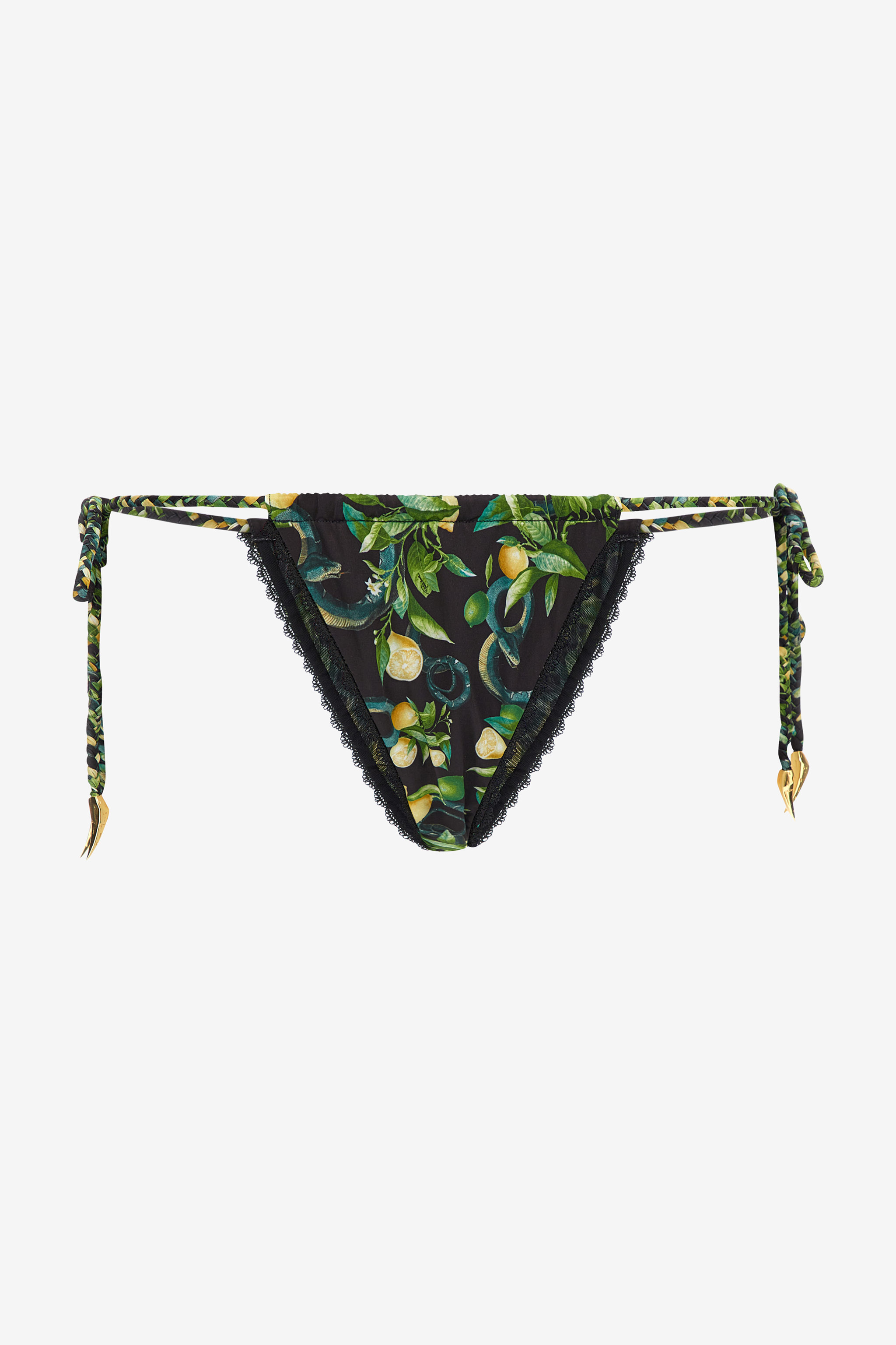 Lemon Print Swim Briefs