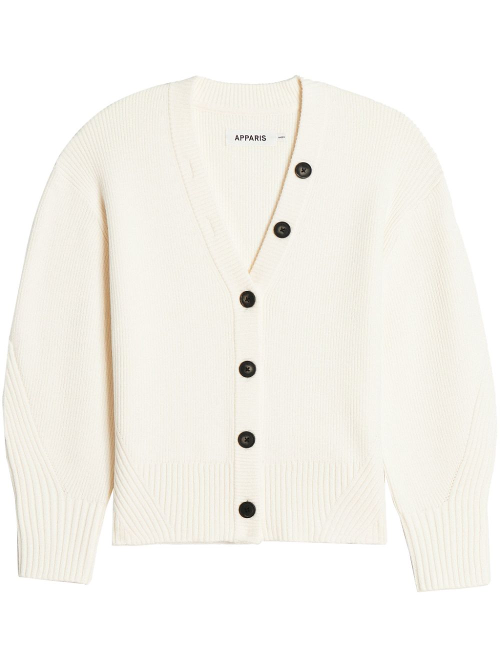 V-neck knit cardigan - Black