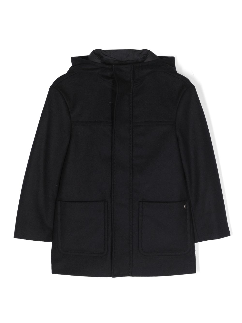 DONDUP KIDS logo-plaque hooded jacket - Blue
