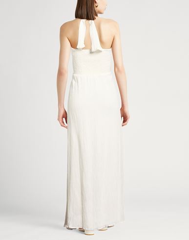 Woman Maxi dress White Size 8 Linen, Rayon