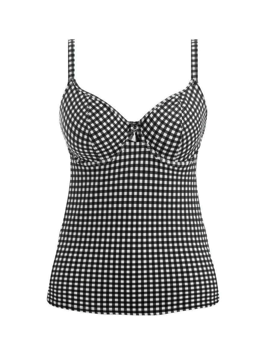 Freya Check In Plunge Tankini Top In Black