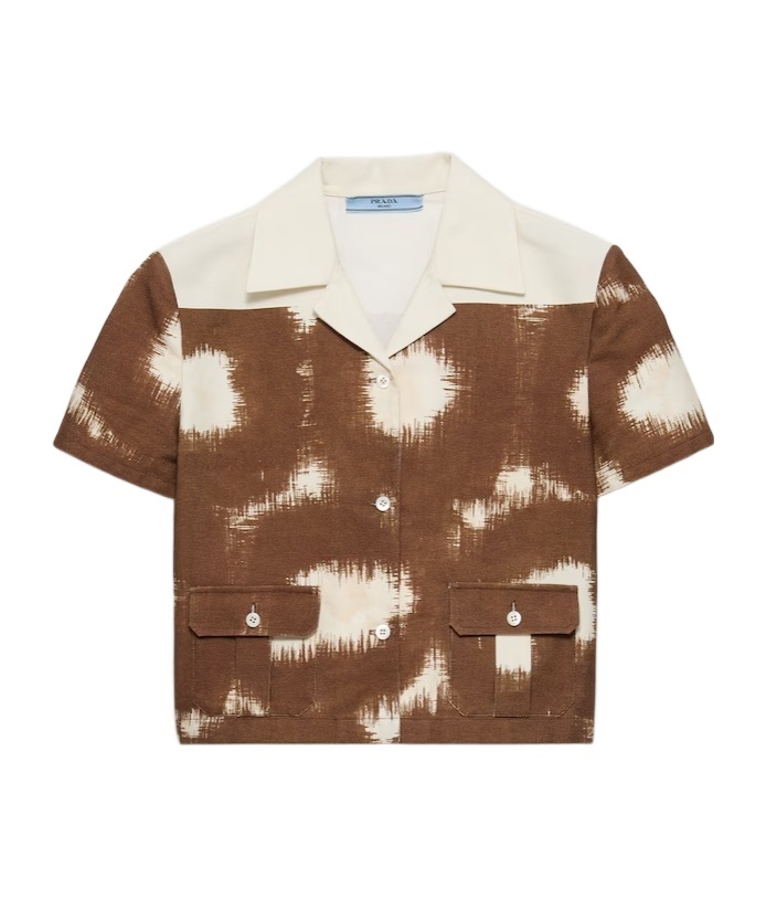Printed canvas shirt