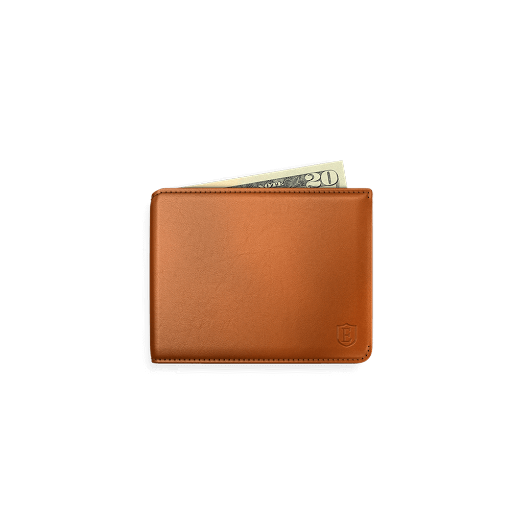 Bifold Wallet - Brown Smart Slim Bifold Wallet for Men Magnetic Cardholder Trackable Card Holder Premium Leather Wallet RFID Blocking
