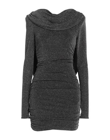 Woman Mini dress Gunmetal Size 4 Polyacrylic, Lurex, Elastane