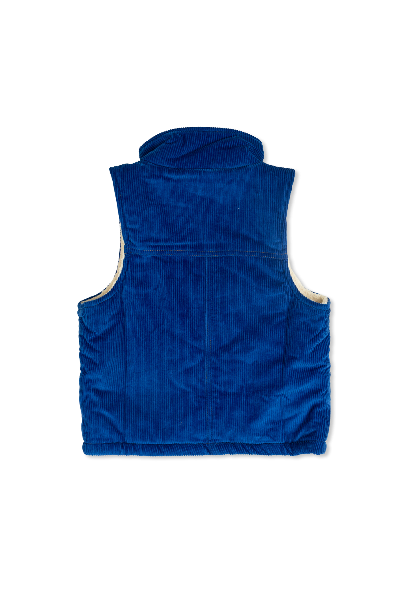 Insulated Corduroy Vest, Unisex, Navy Blue