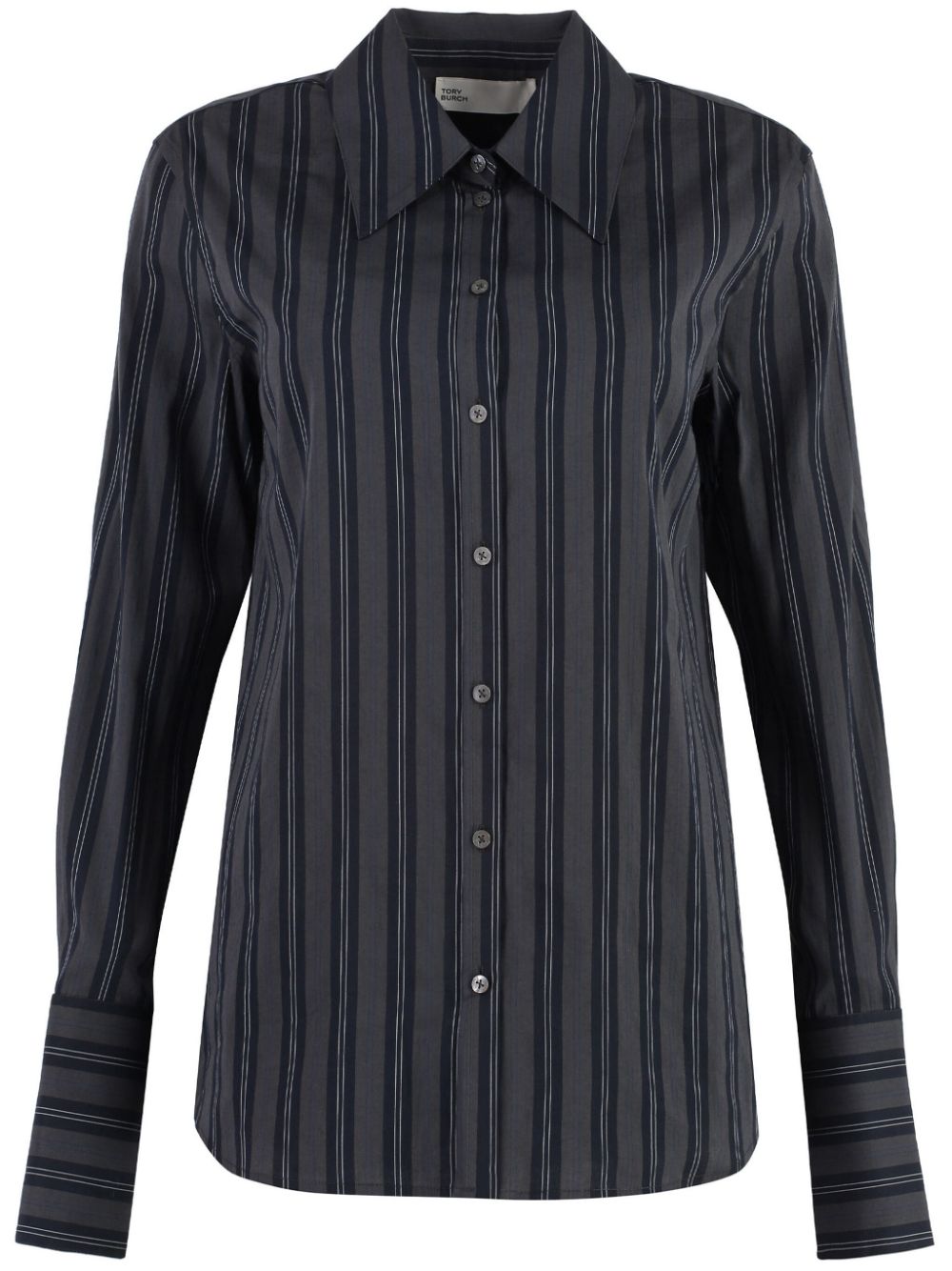 Striped cotton shirt - Grey