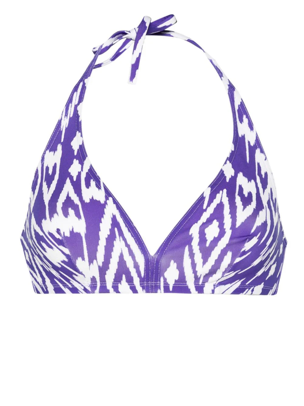 Full-Cup Triangle Bikini Top — Purple
