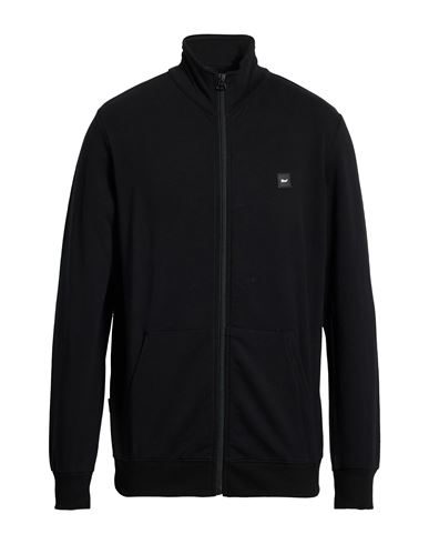 Man Sweatshirt Black Size XL Cotton, Elastane