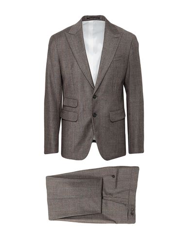 Man Suit Taupe Size 42 Virgin Wool