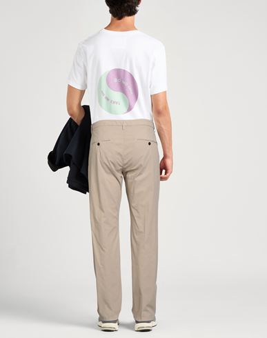 Man Pants Beige Size 38 Cotton, Elastane