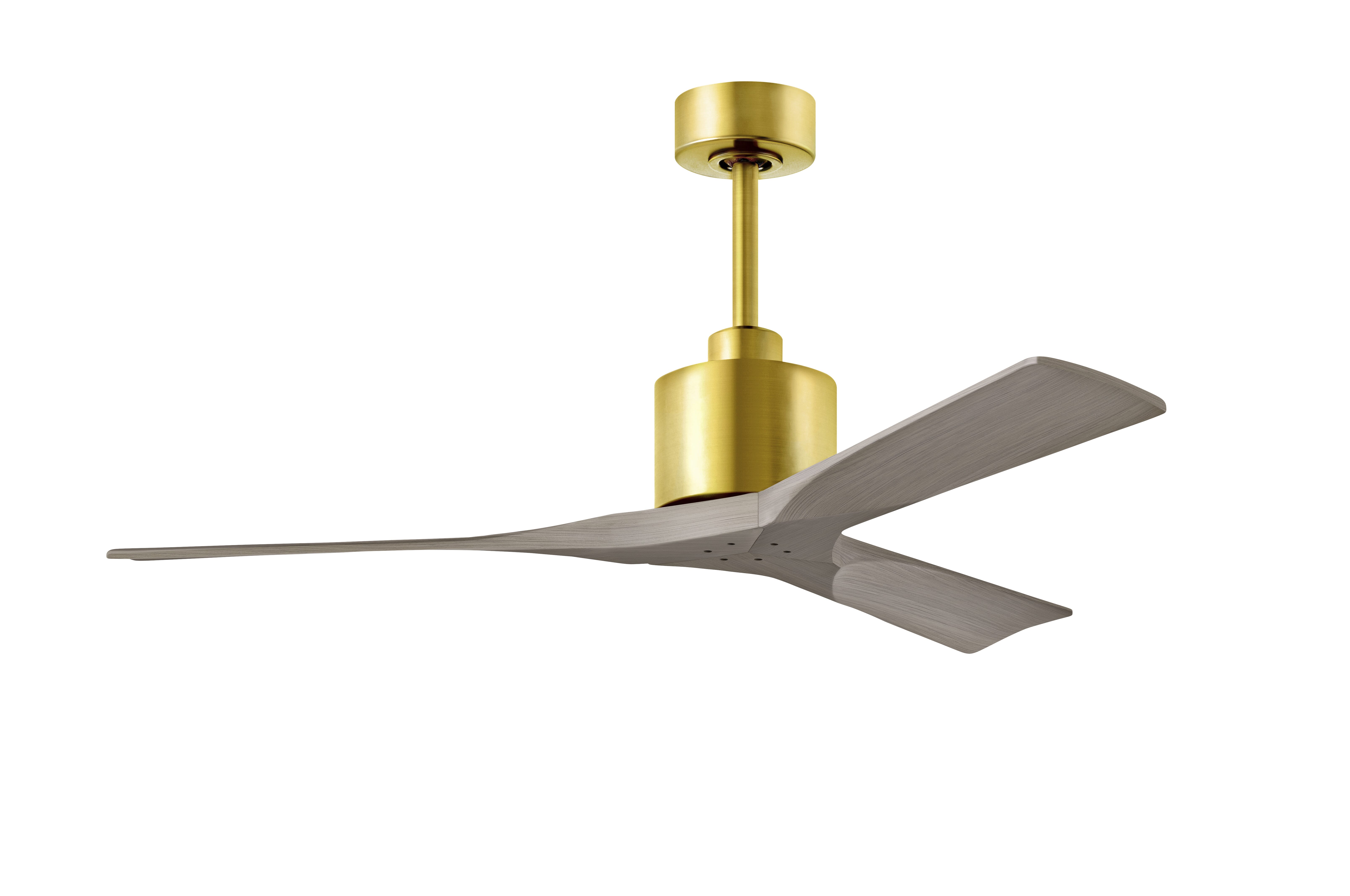 Nan 6-Speed Ceiling Fan in Brushed Brass with Gray Ash blade