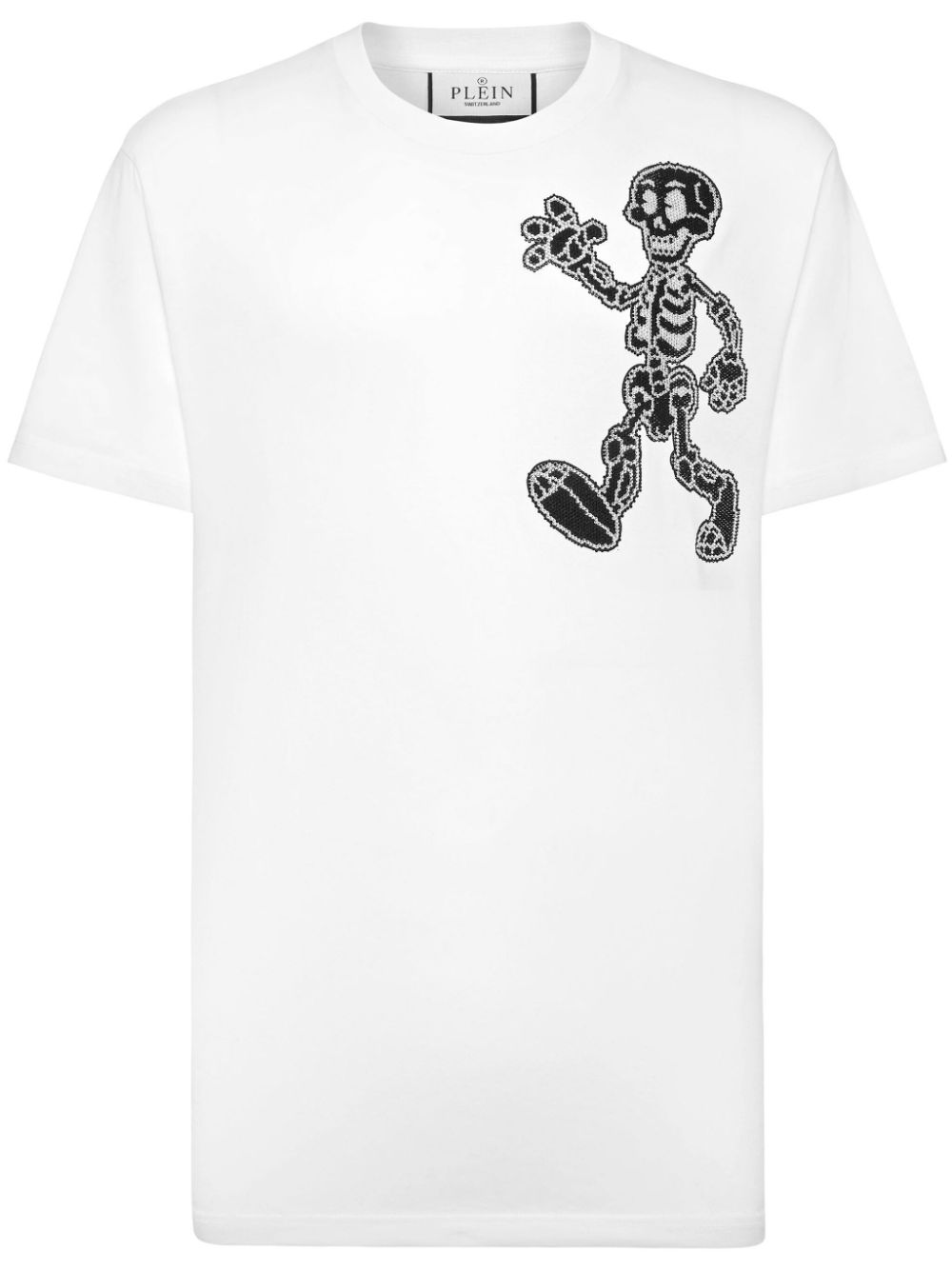 Skeleton-print cotton T-shirt - Black
