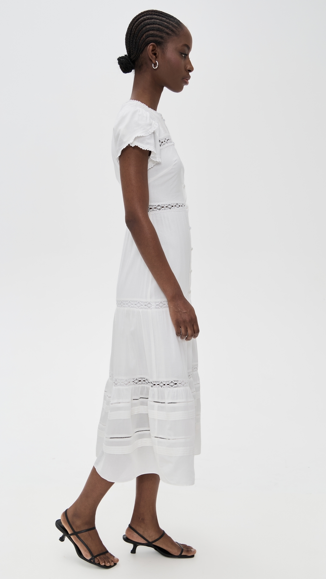 Reformation Zebrina Voile Dress White