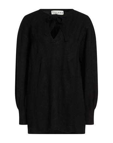 Woman Sweater Black Size ONESIZE Viscose, Polyester, Polyamide