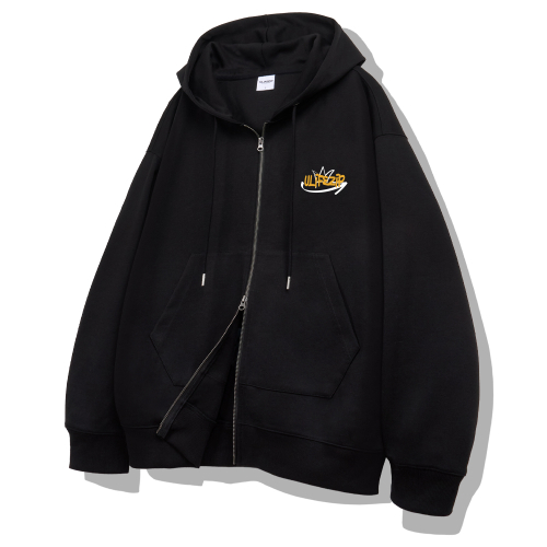Fake Smile Oversized Hoodie Zip-Up 2 Color