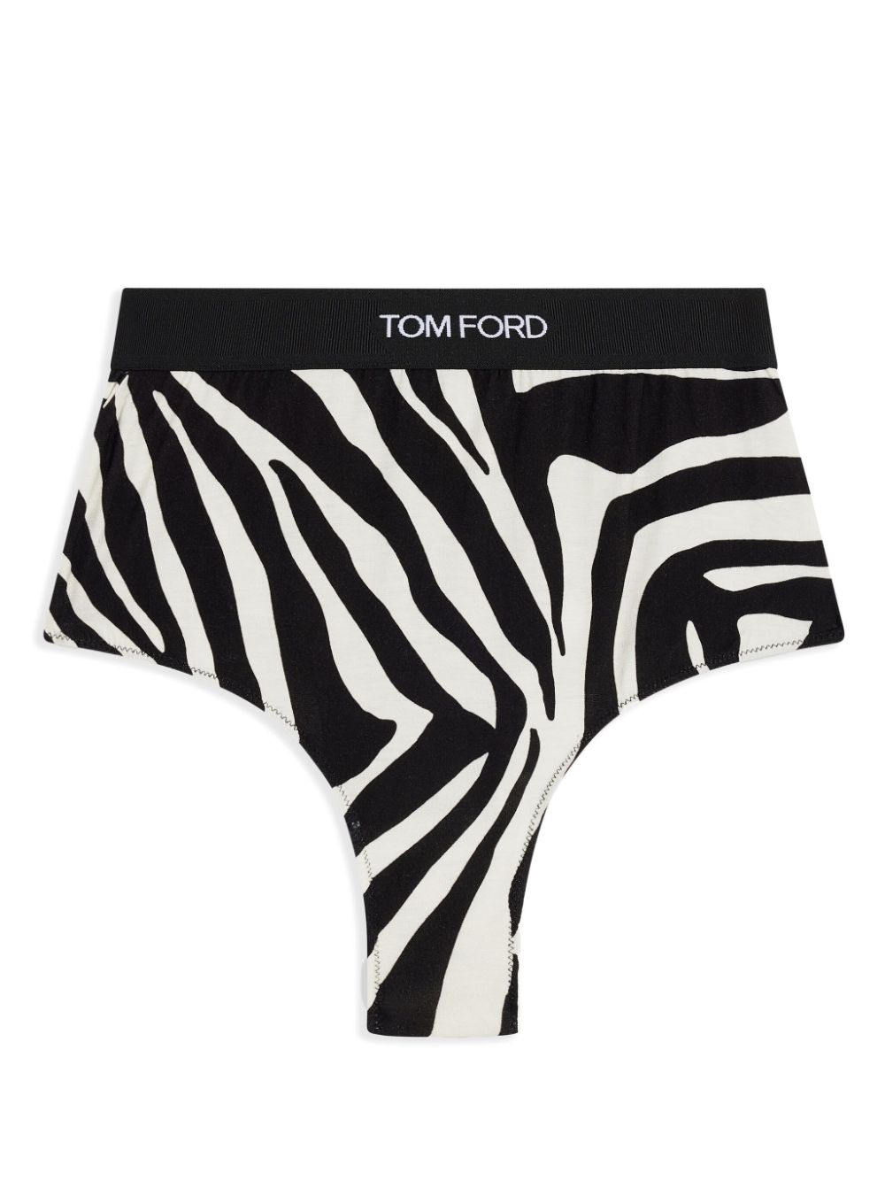 Zebra print high-rise briefs - Black