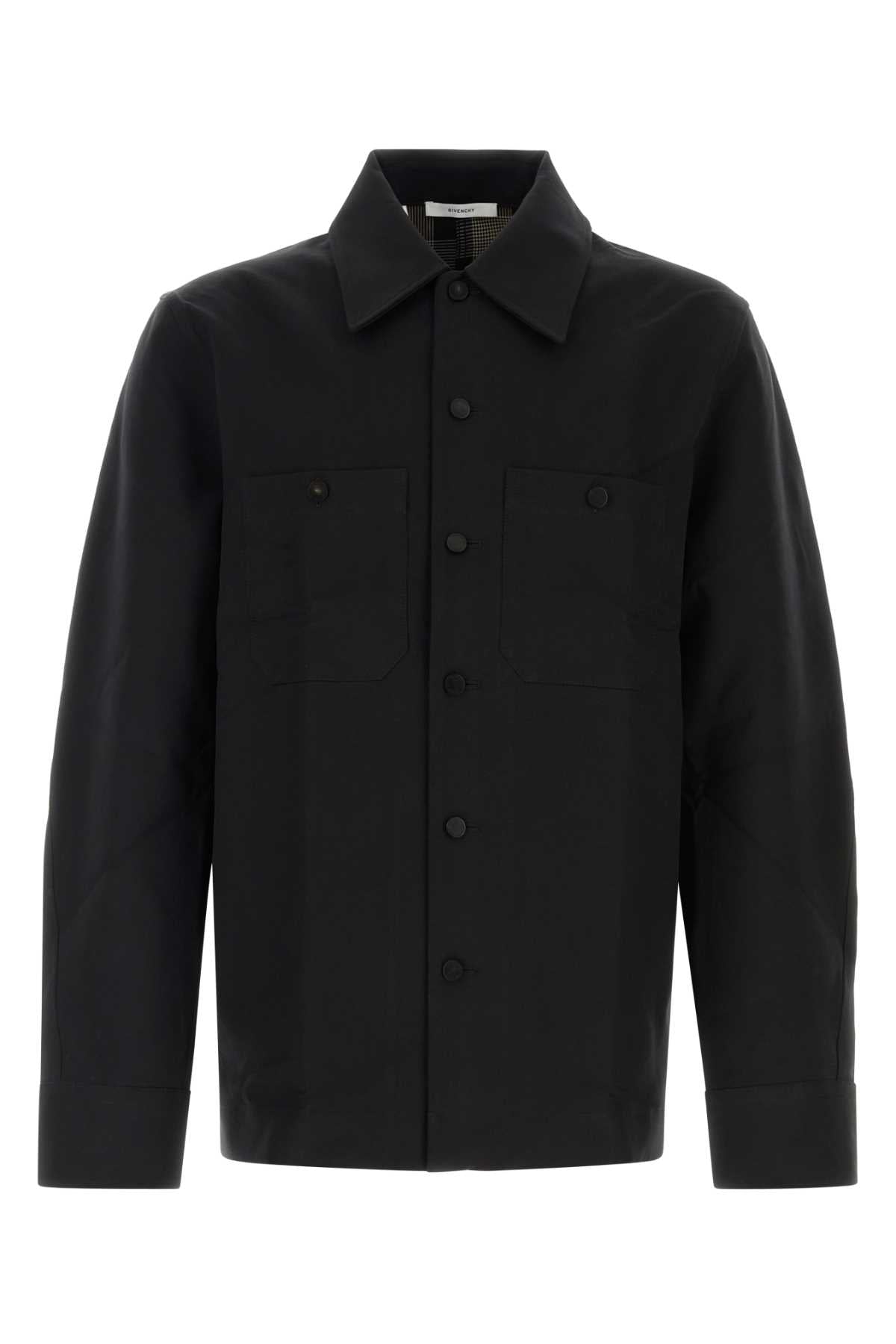 Couture Seam Overshirt — Black