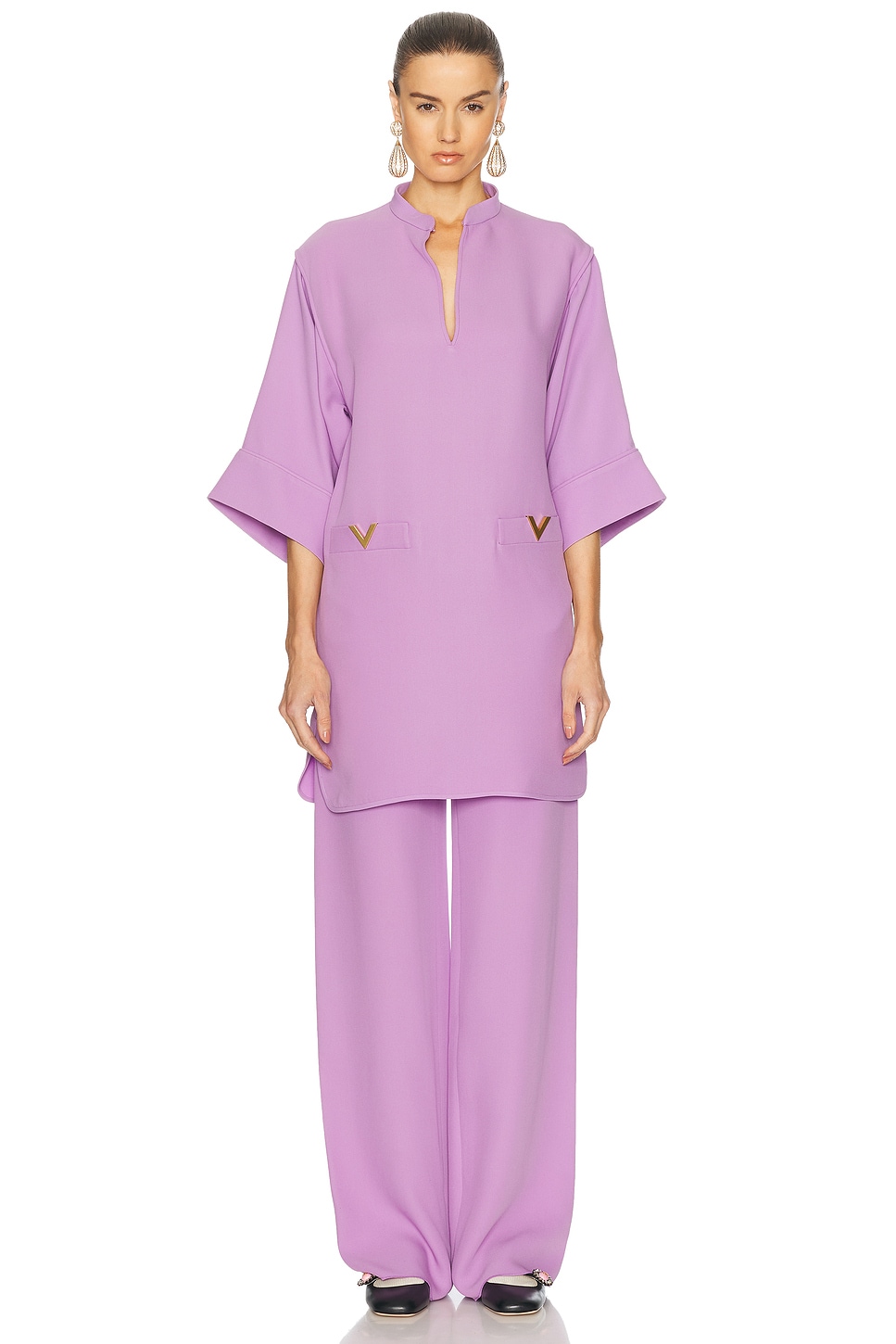 Valentino Cady Couture Dress in Soft Wisteria - Purple.  40 also in
