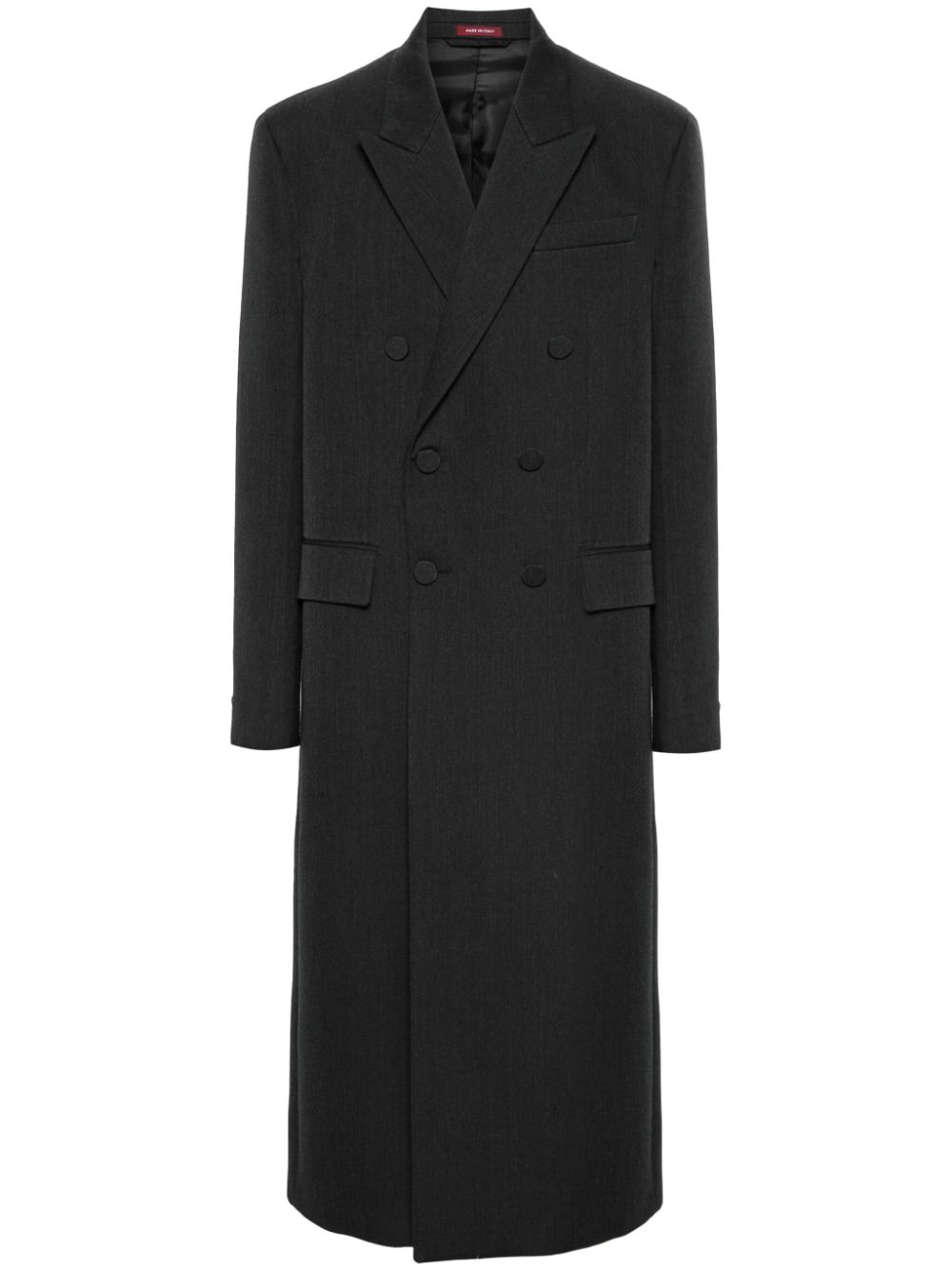 Ancora embroidered wool coat - Grey