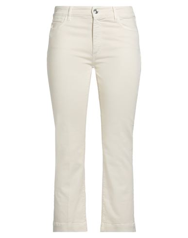 Woman Pants Ivory Size 25 Cotton, Elastomultiester, Elastane