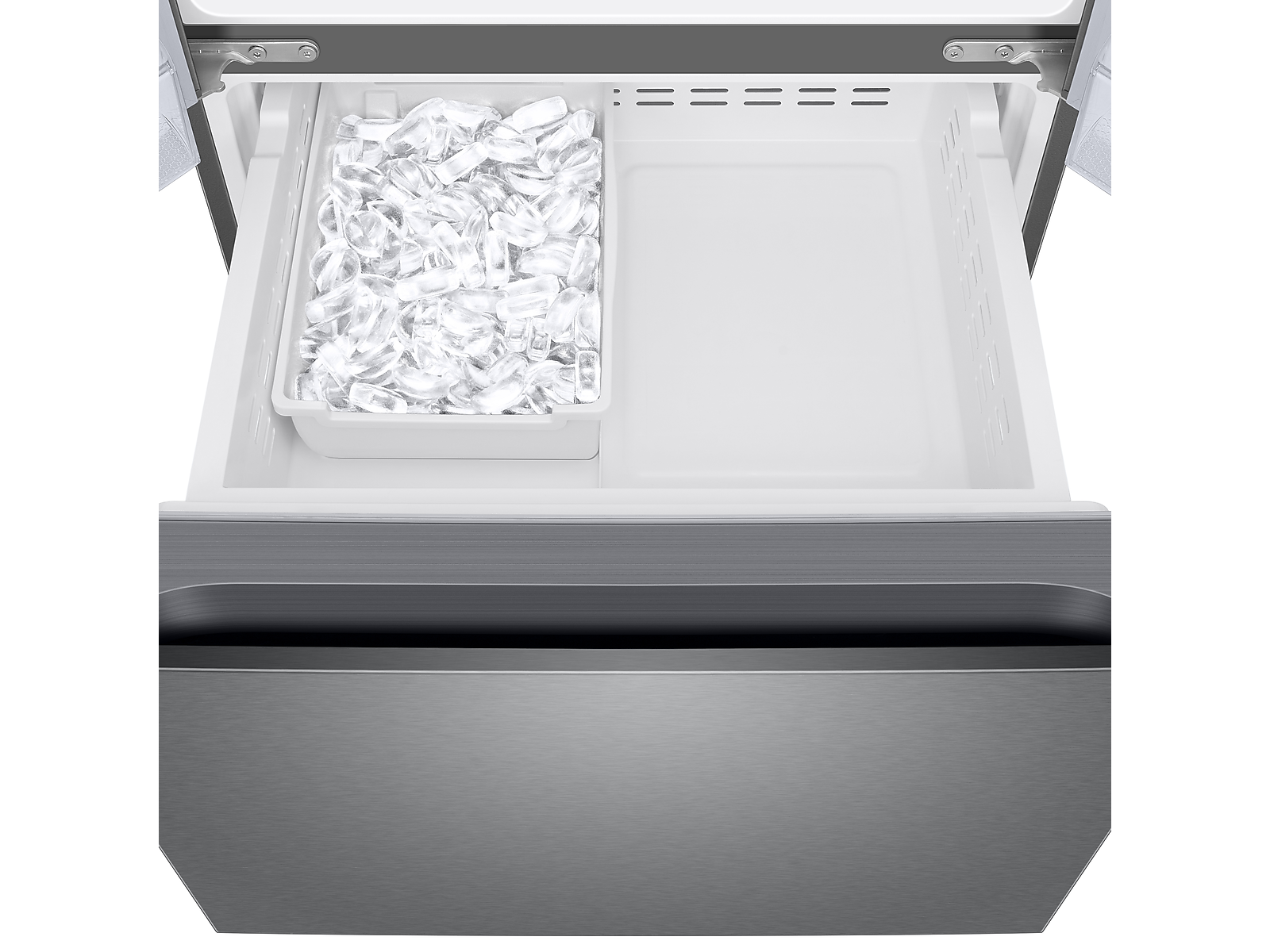 22 cu. ft. Smart 3-Door French Door Refrigerator with External Water Dispenser in Silver(RF22A4221SR/AA)