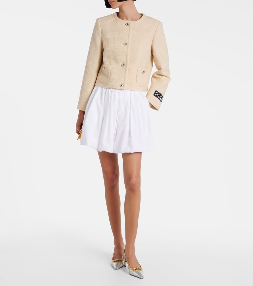 Cotton poplin miniskirt