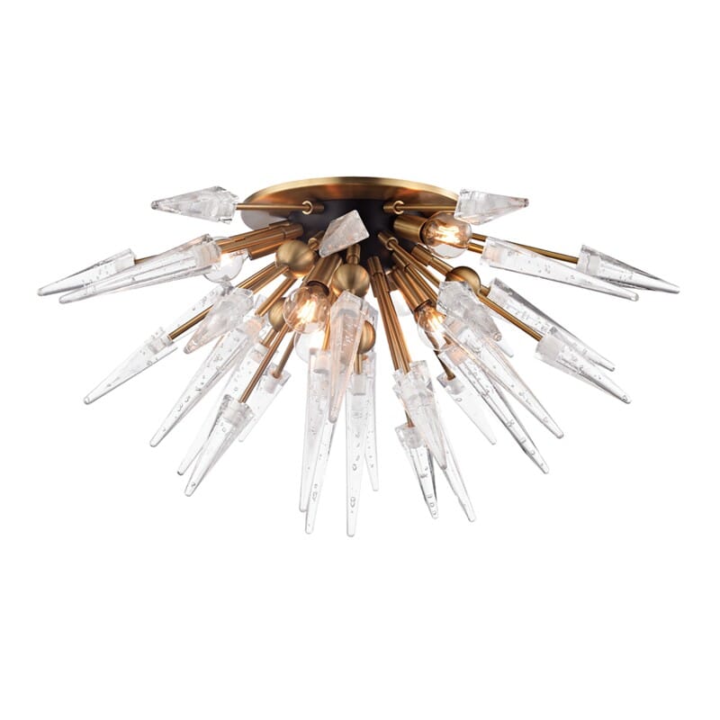 Sparta 6-Light Ceiling Light in Aged Bra