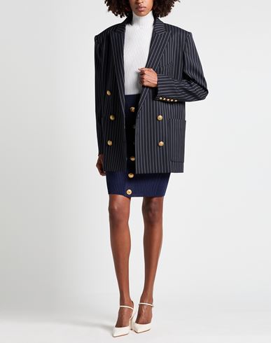 Woman Blazer Midnight blue Size 2 Virgin Wool, Elastane