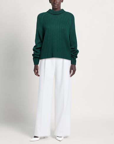 Woman Turtleneck Dark green Size 2 Merino Wool
