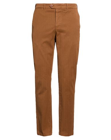 Man Pants Brown Size 32 Cotton, Elastane
