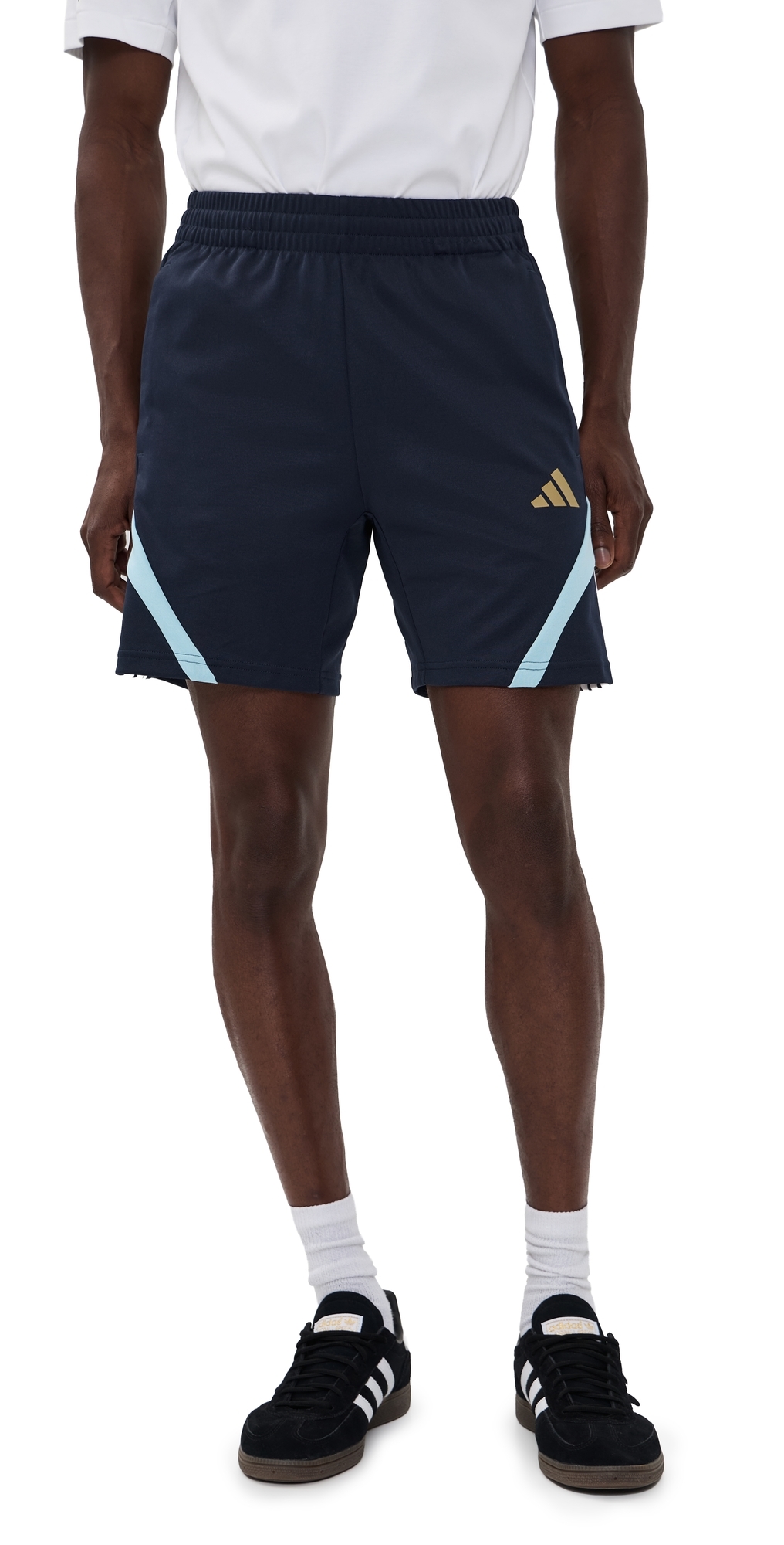 House of Tiro Nations Track Shorts 6.75 Night Navy/Ice Blue/White Blue