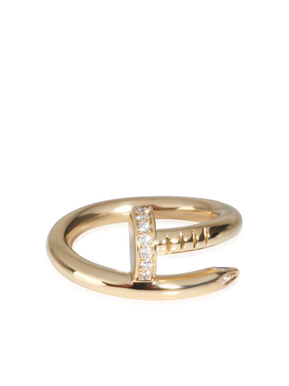 Pre-owned 18kt yellow gold Juste Un Clou diamond ring