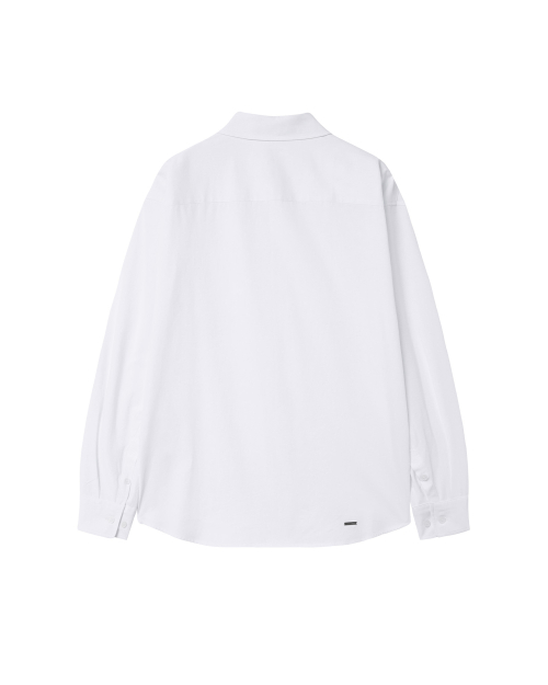 Pocket button panel shirt WHITE