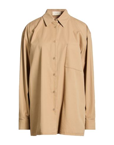 Woman Shirt Beige Size 4 Cotton, Cashmere
