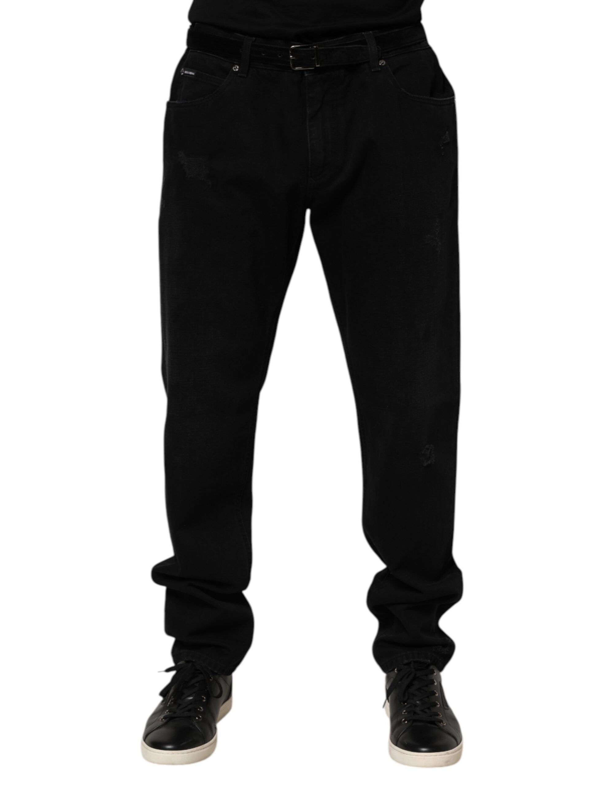 Regular-Fit Denim Jeans — Black