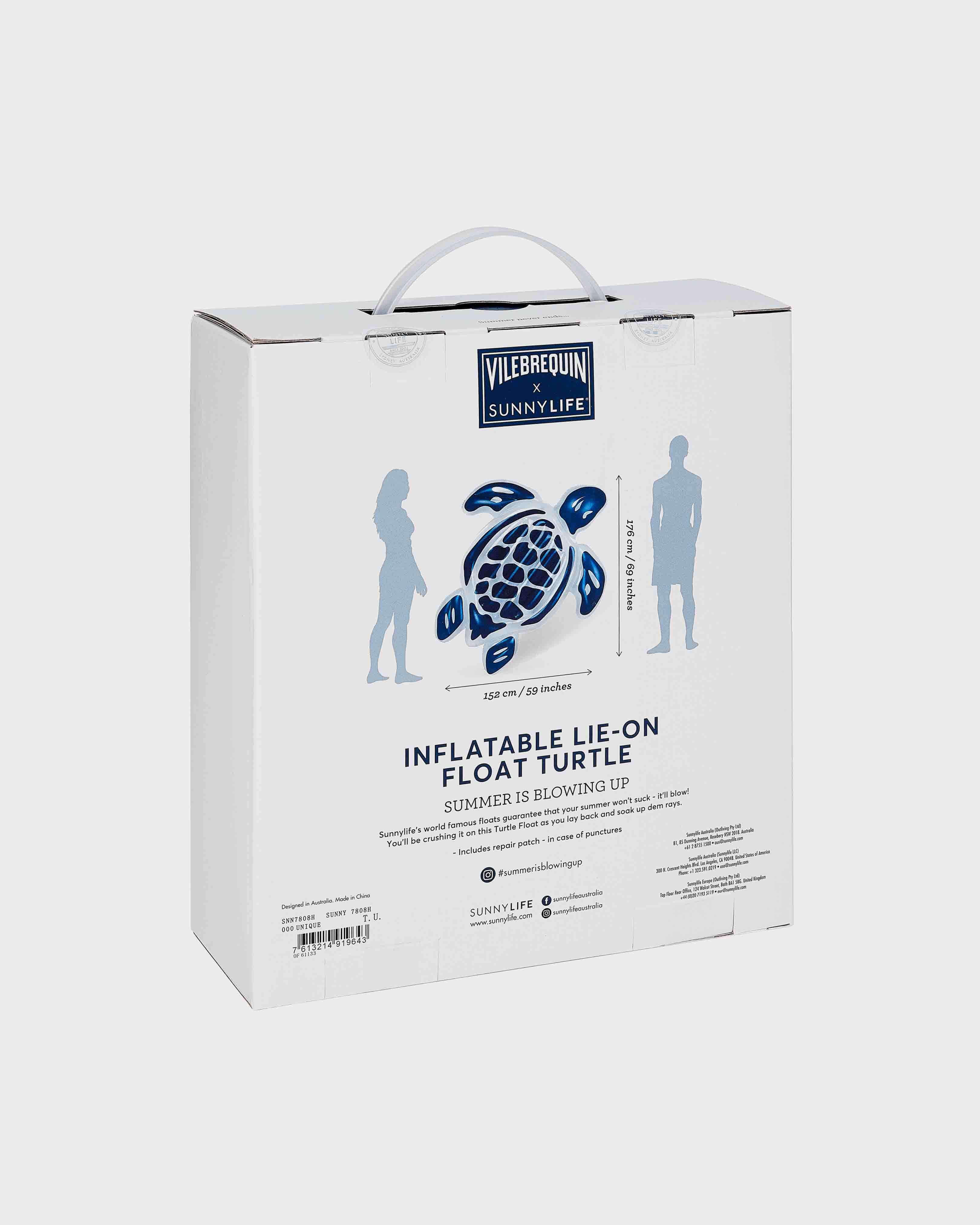 Inflatable Lie-on Float Turtle - Acs - Sunny - Multi