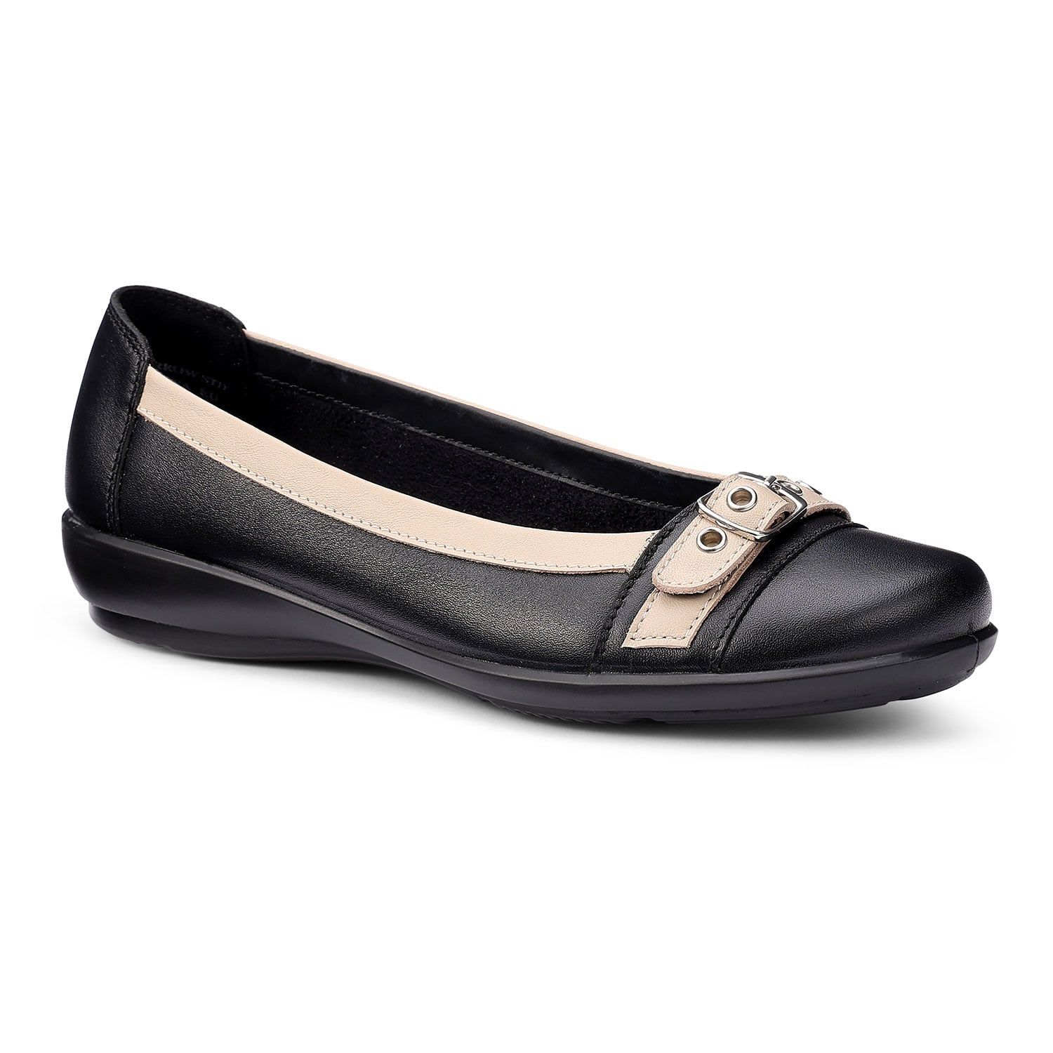 Hotter Wide Fit 'sparrow' Ballerinas In Black